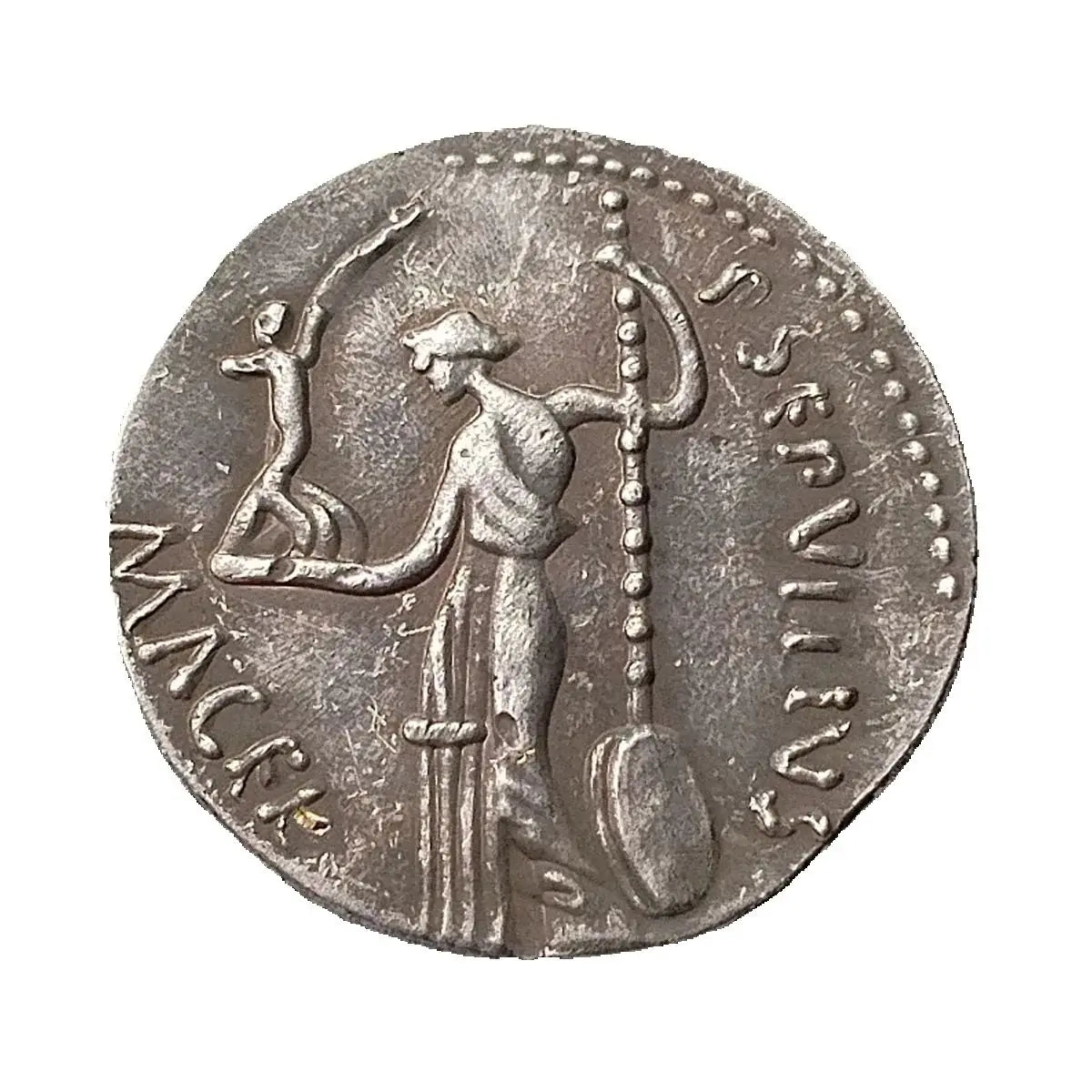 AR Denarius – Julius Caesar (44 BC) Replica Coin