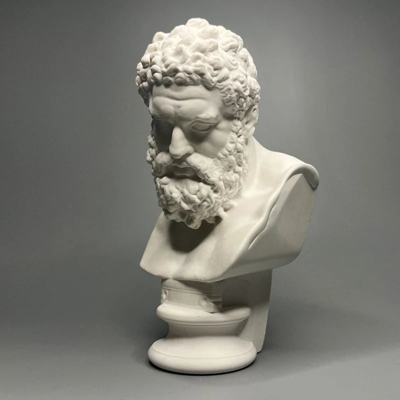 Bust of Hercules (Farnese Hercules) – White Plaster Replica