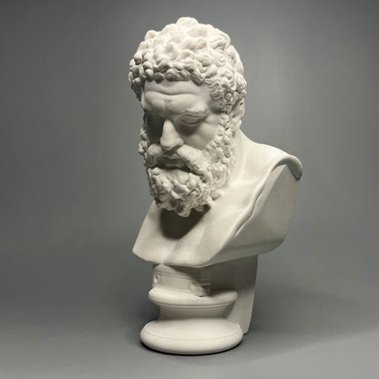 Bust of Hercules (Farnese Hercules) – White Plaster Replica
