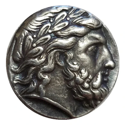 Macedonian Tetradrachm – Philip II Zeus & Horseman – Replica (c. 354–348 BCE)