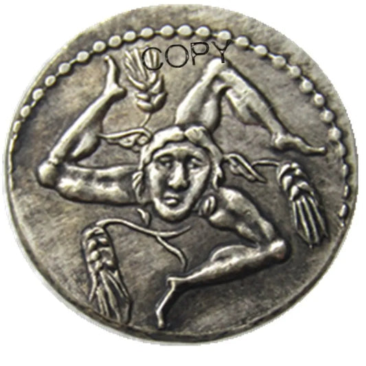 Roman Republic Denarius Replica – Triskeles & Jupiter (Civil War Issue, 49 BCE)