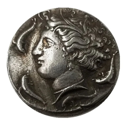 Syracuse Tetradrachm Replica (c. 415–400 BC) – Quadriga & Arethusa