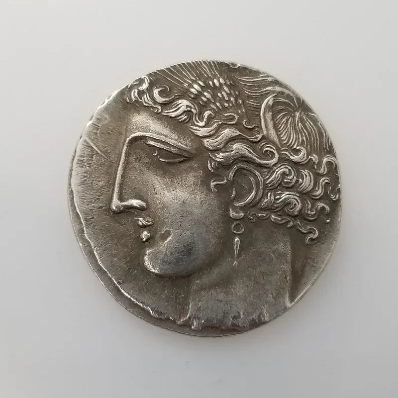 Siculo-Punic Decadrachm Replica – Goddess with Barley Wreath & Pegasus (c. 264–241 BC)