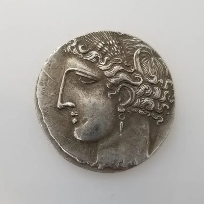 Siculo-Punic Decadrachm Replica – Goddess with Barley Wreath & Pegasus (c. 264–241 BC)