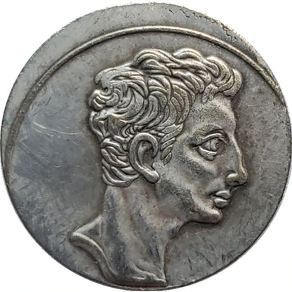 Ancient Roman Augustus Denarius – “Aurora & Capricorn” (c. 18–17 BCE) – Replica