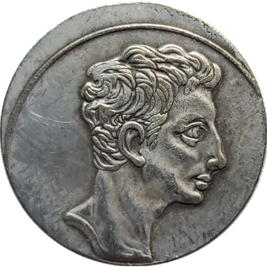 Ancient Roman Augustus Denarius – “Aurora & Capricorn” (c. 18–17 BCE) – Replica