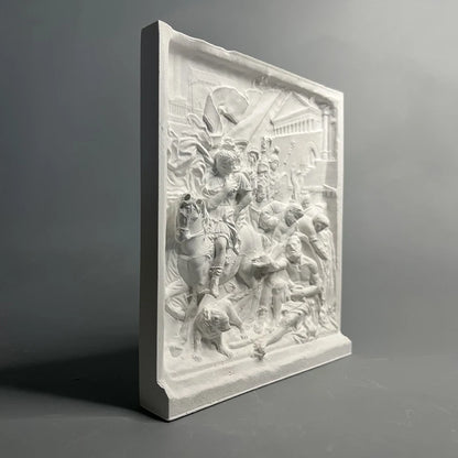 Meeting of Alexander and Diogenes – Plaster Relief Reproduction (after Pierre Puget, Louvre)