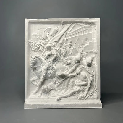 Meeting of Alexander and Diogenes – Plaster Relief Reproduction (after Pierre Puget, Louvre)