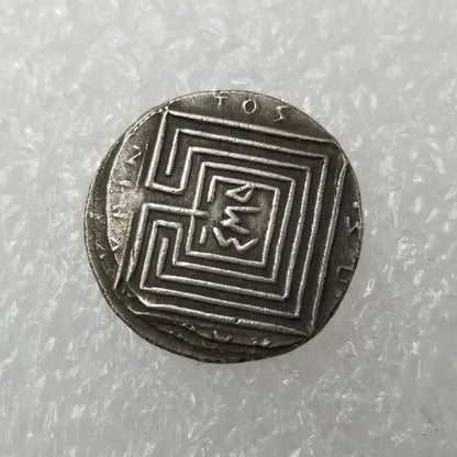 Europa & the Labyrinth – Ancient Greek Mythology Coin Replica (Knossos, Crete)