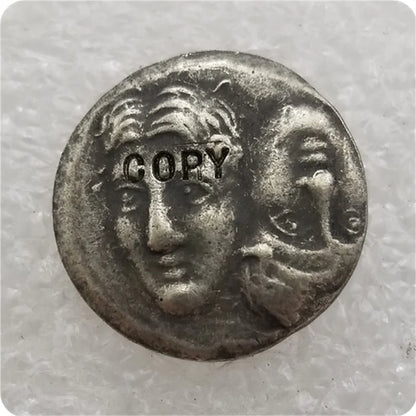 Istros Silver Drachm Replica – Two Heads & Eagle on Dolphin (400–300 BC)