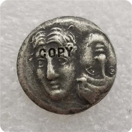 Istros Silver Drachm Replica – Two Heads & Eagle on Dolphin (400–300 BC)