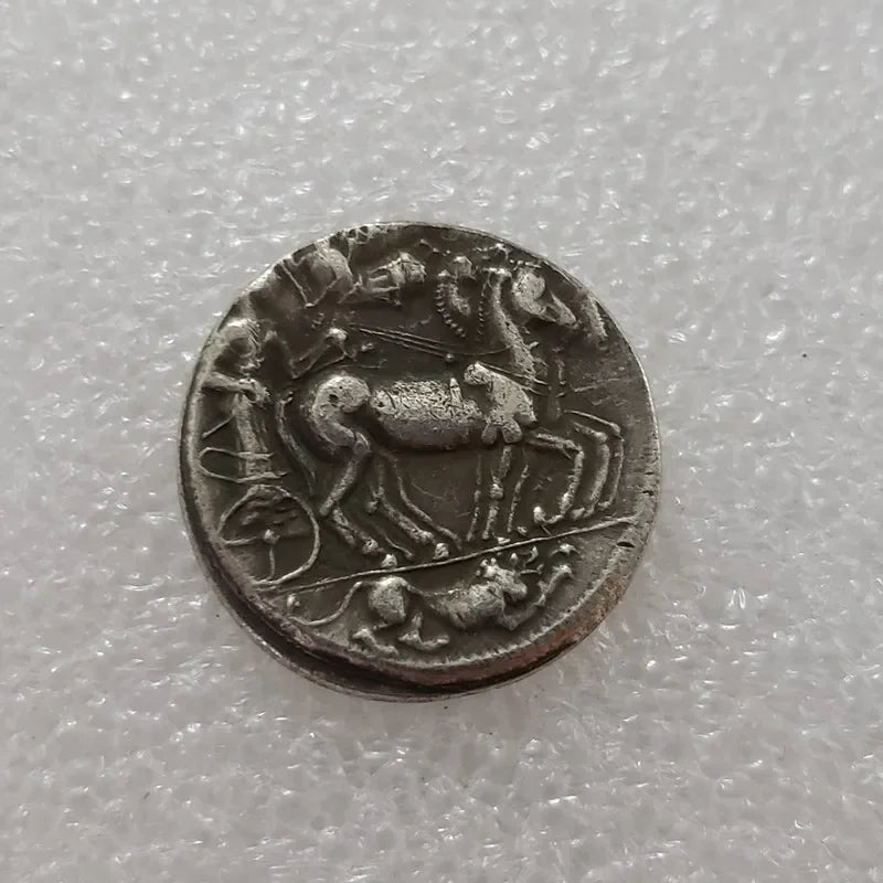 Leontini Tetradrachm Replica (c. 465–450 BC) – Sicily: Apollo & Chariot