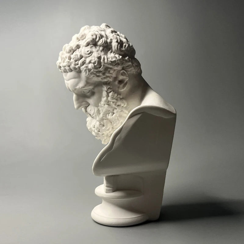 Bust of Hercules (Farnese Hercules) – White Plaster Replica