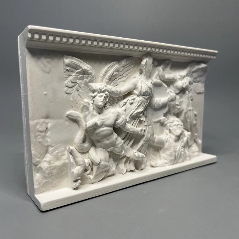 Pergamon Altar Relief Replica – Athena, Alkyoneus & Nike (c. 2nd Century BC)