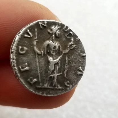 Faustina II Denarius Replica – Laetitia (161–176 AD)