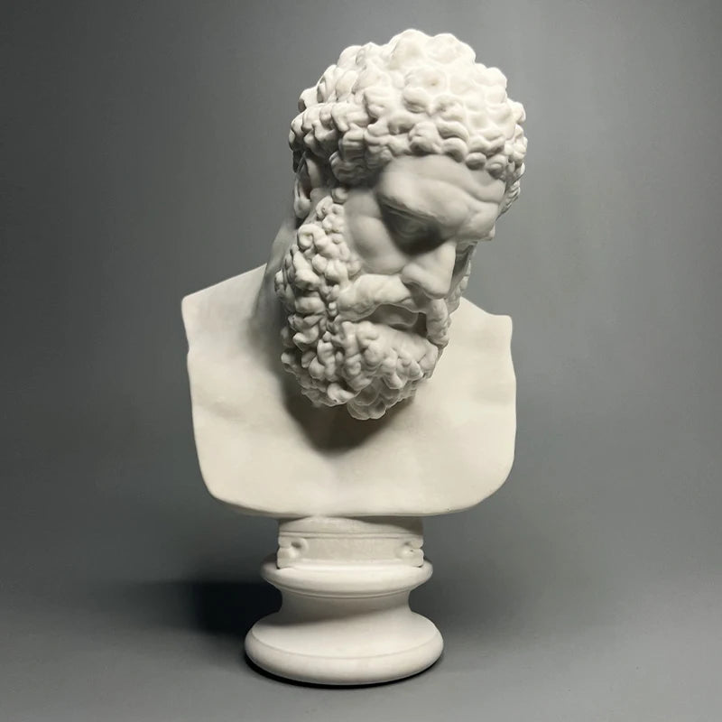 Bust of Hercules (Farnese Hercules) – White Plaster Replica