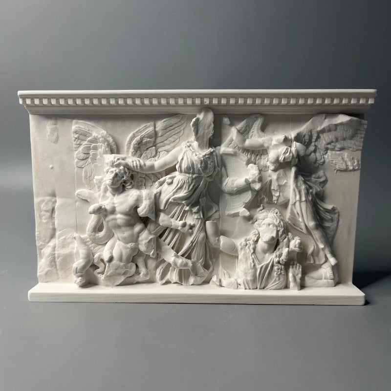Pergamon Altar Relief Replica – Athena, Alkyoneus & Nike (c. 2nd Century BC)