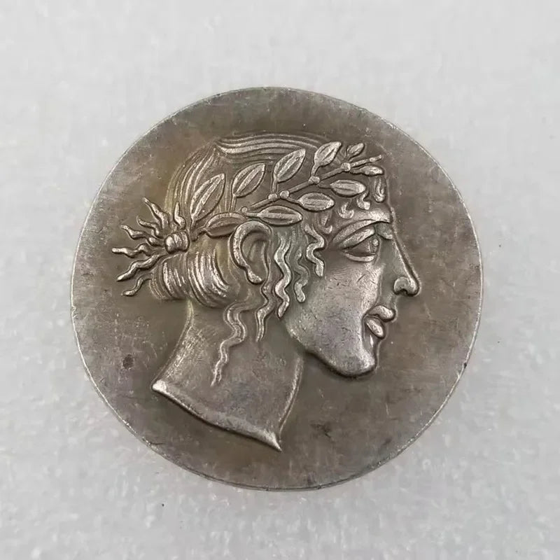Leontini Tetradrachm Replica – Apollo & Roaring Lion (c. 450–440 BC)