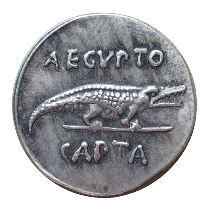 Augustus Crocodile Denarius Replica – Conquest of Egypt (27 BC – 14 AD)