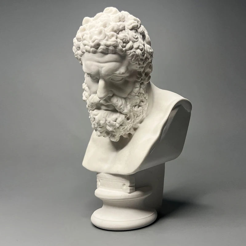 Bust of Hercules (Farnese Hercules) – White Plaster Replica