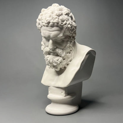 Bust of Hercules (Farnese Hercules) – White Plaster Replica