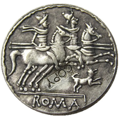 Ancient Roman Republic Denarius – C. Antestius (c. 146 BCE) – Replica