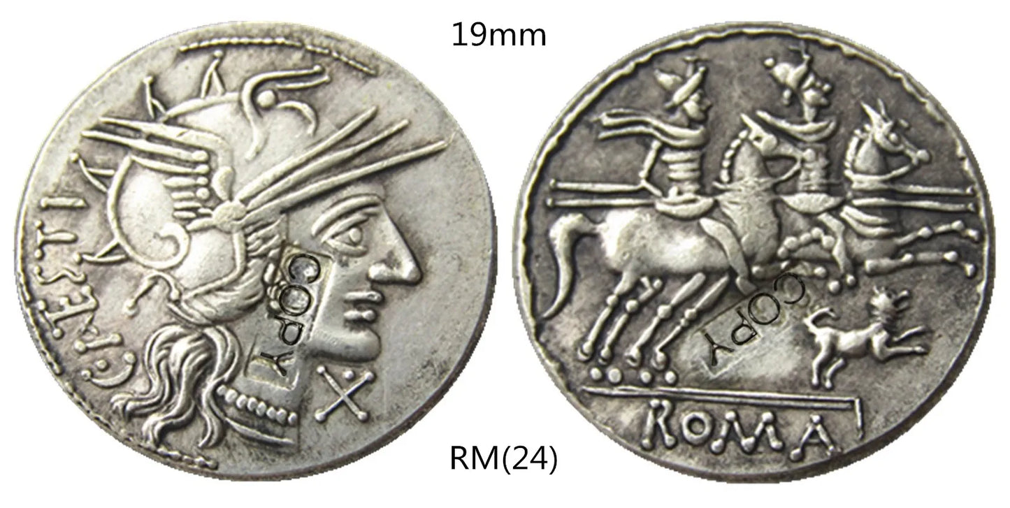 Ancient Roman Republic Denarius – C. Antestius (c. 146 BCE) – Replica