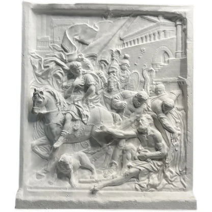 Meeting of Alexander and Diogenes – Plaster Relief Reproduction (after Pierre Puget, Louvre)
