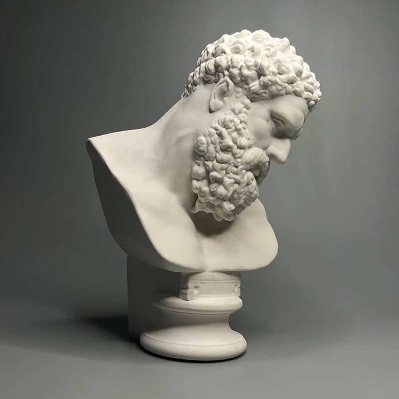 Bust of Hercules (Farnese Hercules) – White Plaster Replica