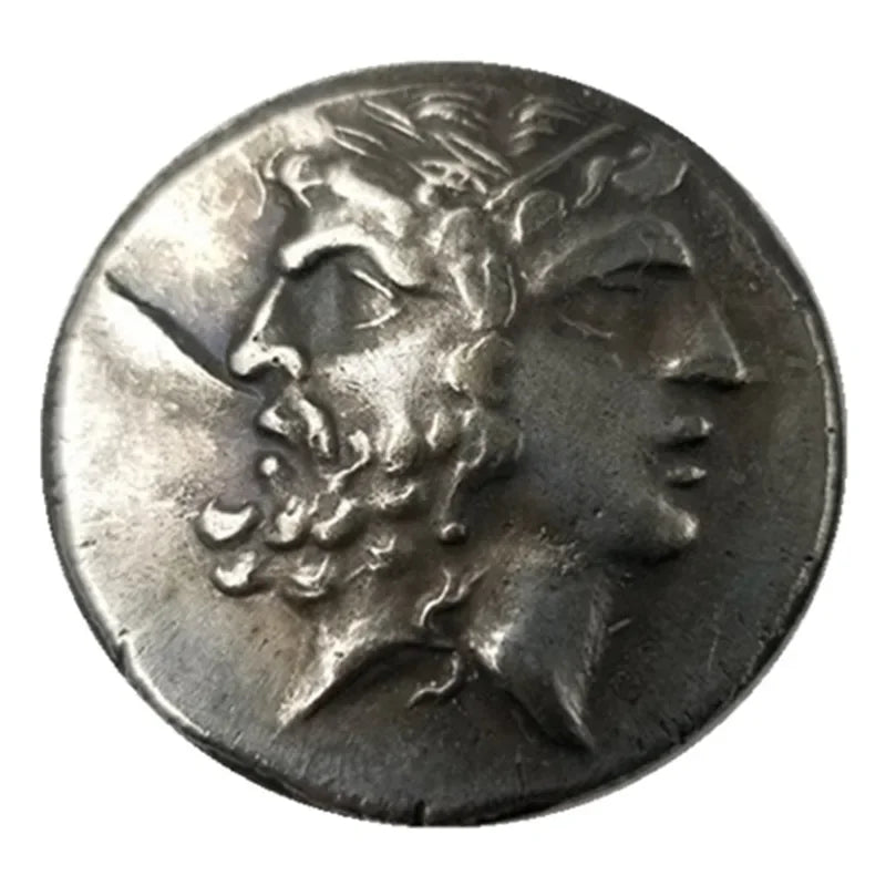 Tenedos Drachm Replica (c. 100–70 BC) – Janiform Heads & Double Axe