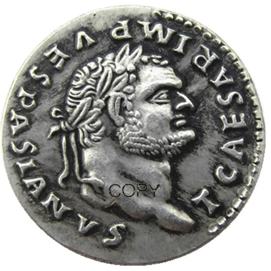 Ancient Roman Vespasian Denarius – Replica (69–79 CE)