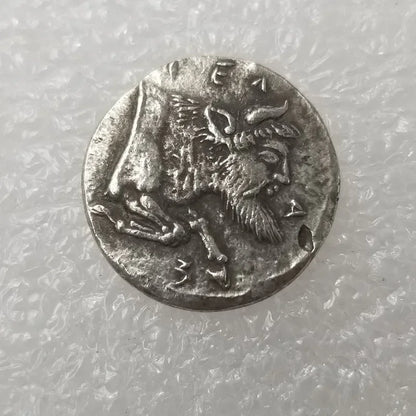 Greek Sicilian Didrachm – Gela Man-Headed Bull & Horseman – Replica (c. 490–475 BCE)