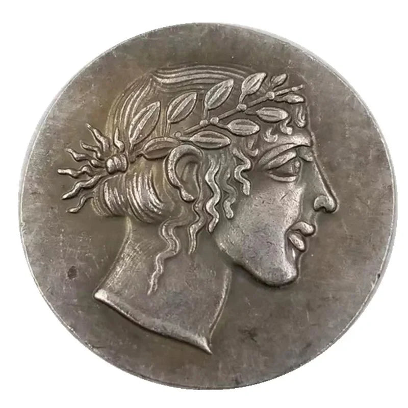 Leontini Tetradrachm Replica – Apollo & Roaring Lion (c. 450–440 BC)