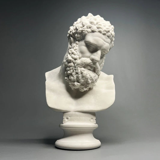 Bust of Hercules (Farnese Hercules) – White Plaster Replica