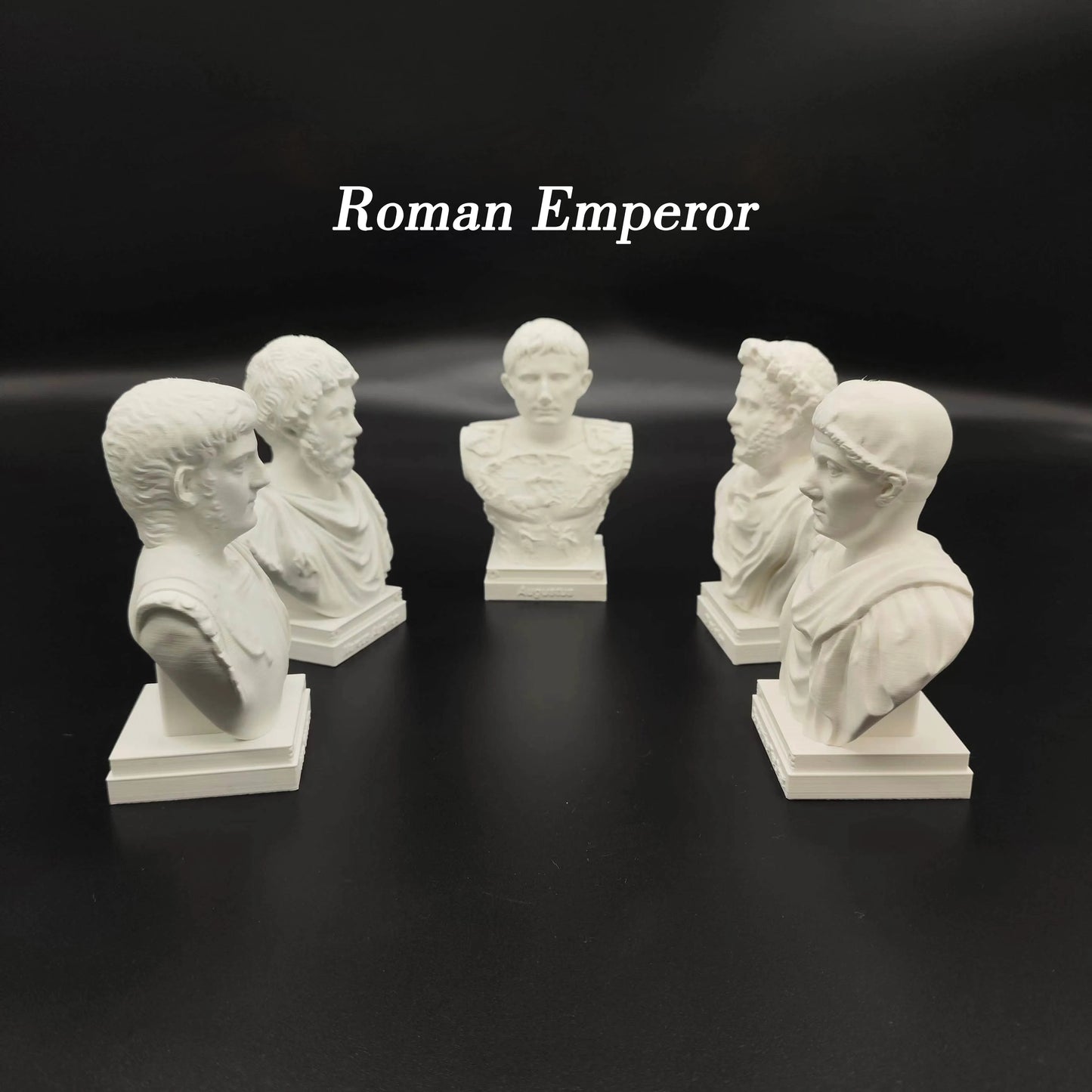 Roman Emperor Busts – Nero, Marcus Aurelius, Augustus, Diocletian & Constantine