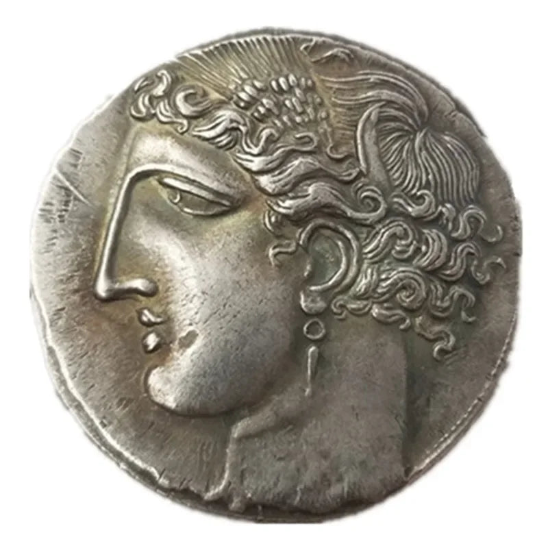 Siculo-Punic Decadrachm Replica – Goddess with Barley Wreath & Pegasus (c. 264–241 BC)