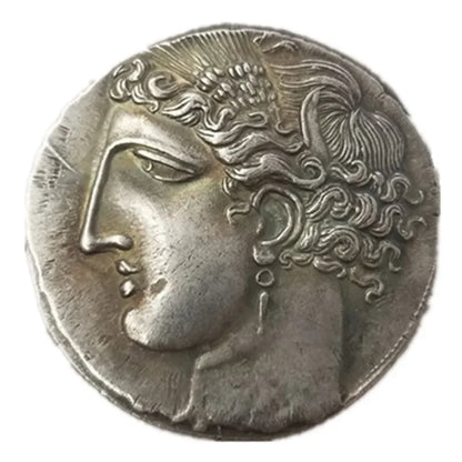 Siculo-Punic Decadrachm Replica – Goddess with Barley Wreath & Pegasus (c. 264–241 BC)