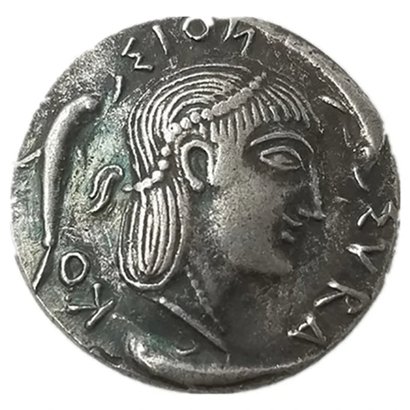 Syracuse Didrachm of Gelon I – Arethusa & Horseman (Replica, 491–478 BC)