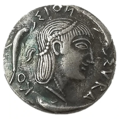 Syracuse Didrachm of Gelon I – Arethusa & Horseman (Replica, 491–478 BC)