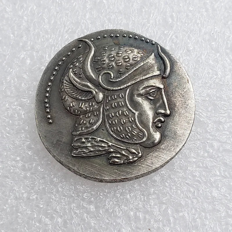 Seleukid Kingdom Silver Tetradrachm Replica – Seleukos I Nikator (Panther-Skin Helmet Type, c. 305–295 BC)