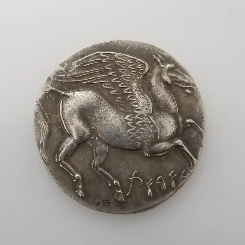Siculo-Punic Decadrachm Replica – Goddess with Barley Wreath & Pegasus (c. 264–241 BC)