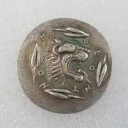 Leontini Tetradrachm Replica – Apollo & Roaring Lion (c. 450–440 BC)