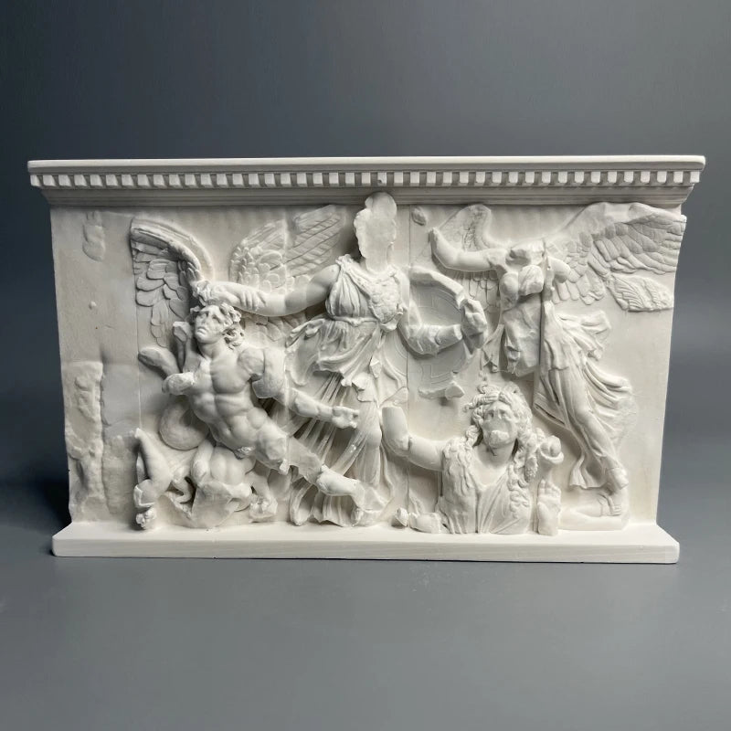 Pergamon Altar Relief Replica – Athena, Alkyoneus & Nike (c. 2nd Century BC)