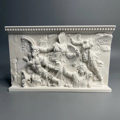 Pergamon Altar Relief Replica – Athena, Alkyoneus & Nike (c. 2nd Century BC)