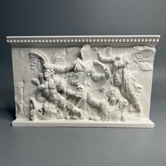 Pergamon Altar Relief Replica – Athena, Alkyoneus & Nike (c. 2nd Century BC)