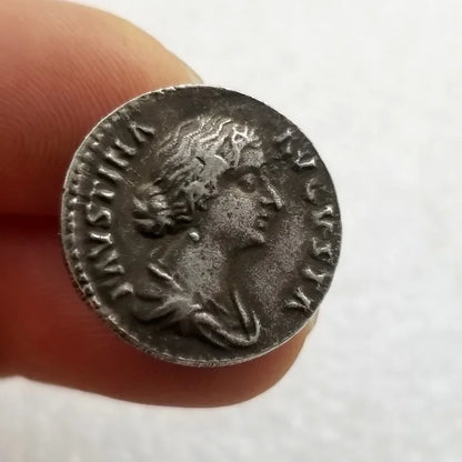 Faustina II Denarius Replica – Laetitia (161–176 AD)