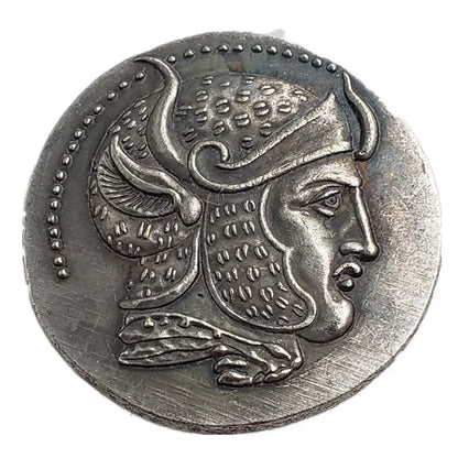 Seleukid Kingdom Silver Tetradrachm Replica – Seleukos I Nikator (Panther-Skin Helmet Type, c. 305–295 BC)
