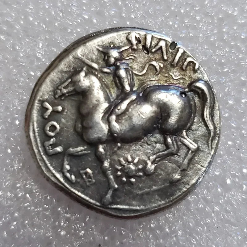 Macedonian Tetradrachm – Philip II Zeus & Horseman – Replica (c. 354–348 BCE)