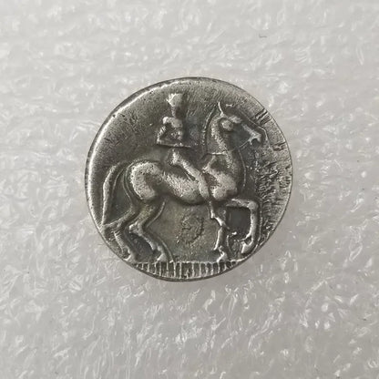 Syracuse Didrachm of Gelon I – Arethusa & Horseman (Replica, 491–478 BC)