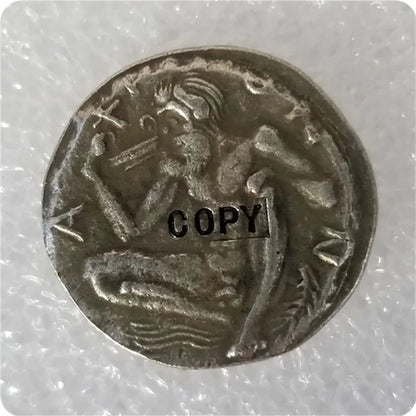 Naxos, Sicily – Dionysos & Silenos Tetradrachm Replica (c. 460 BC)